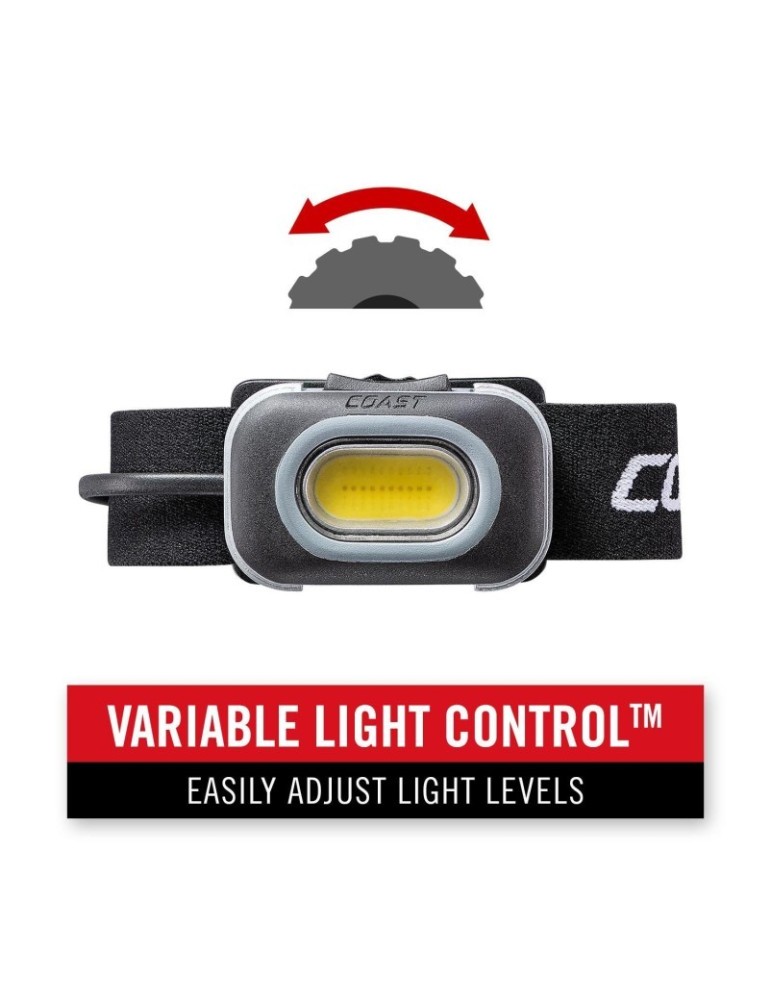 Latarka czołowa ze światłem białym i czerwonym COAST RL10