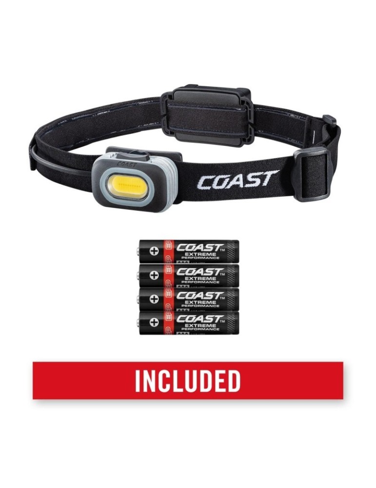 Latarka czołowa ze światłem białym i czerwonym COAST RL10