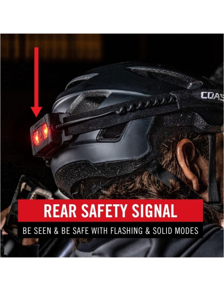 Latarka czołowa ze światłem białym i czerwonym COAST RL10