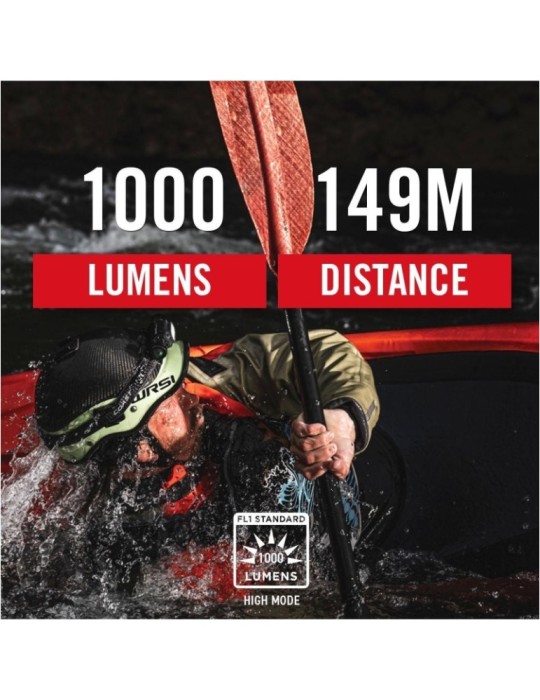 Wodoodporna ładowalna latarka czołowa 1000 lumenów COAST WPH30R