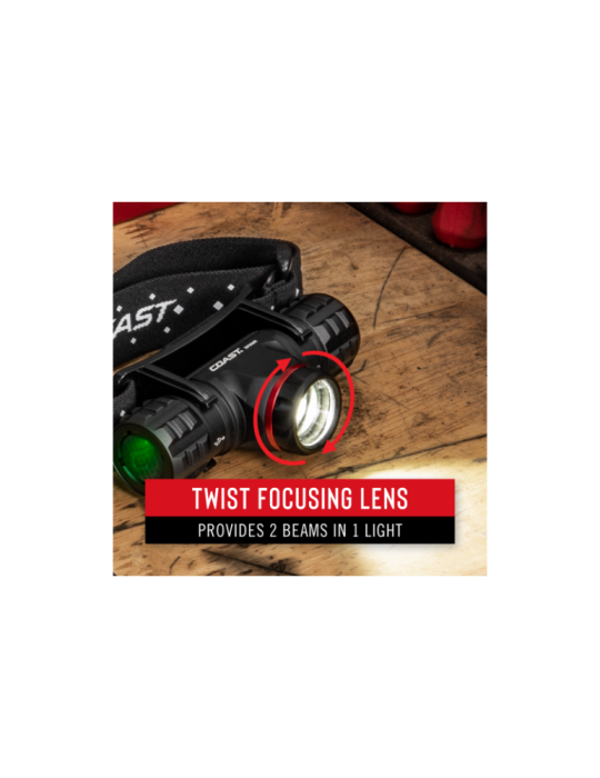 Latarka czołowa akumulatorowa 1000 lumenów COAST XPH30R