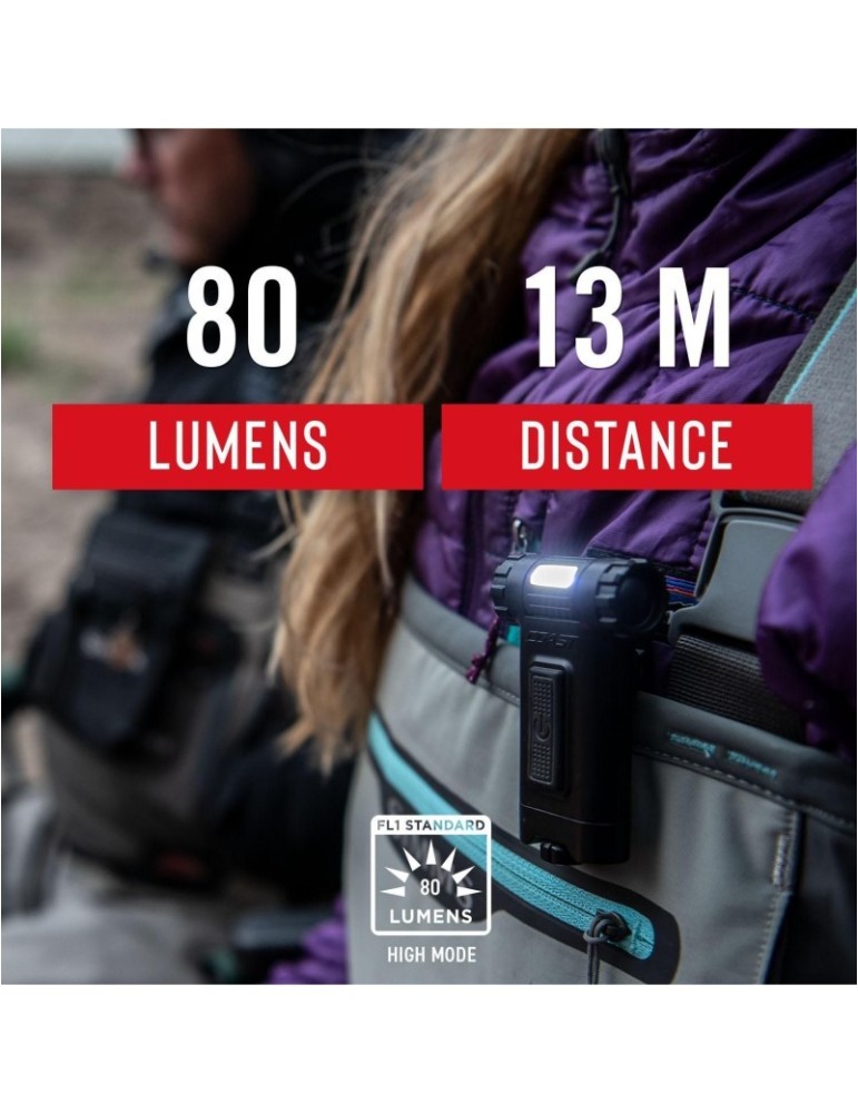 Clip-on Latarka czerwone światło, lampka przypinana na klips COAST HX4