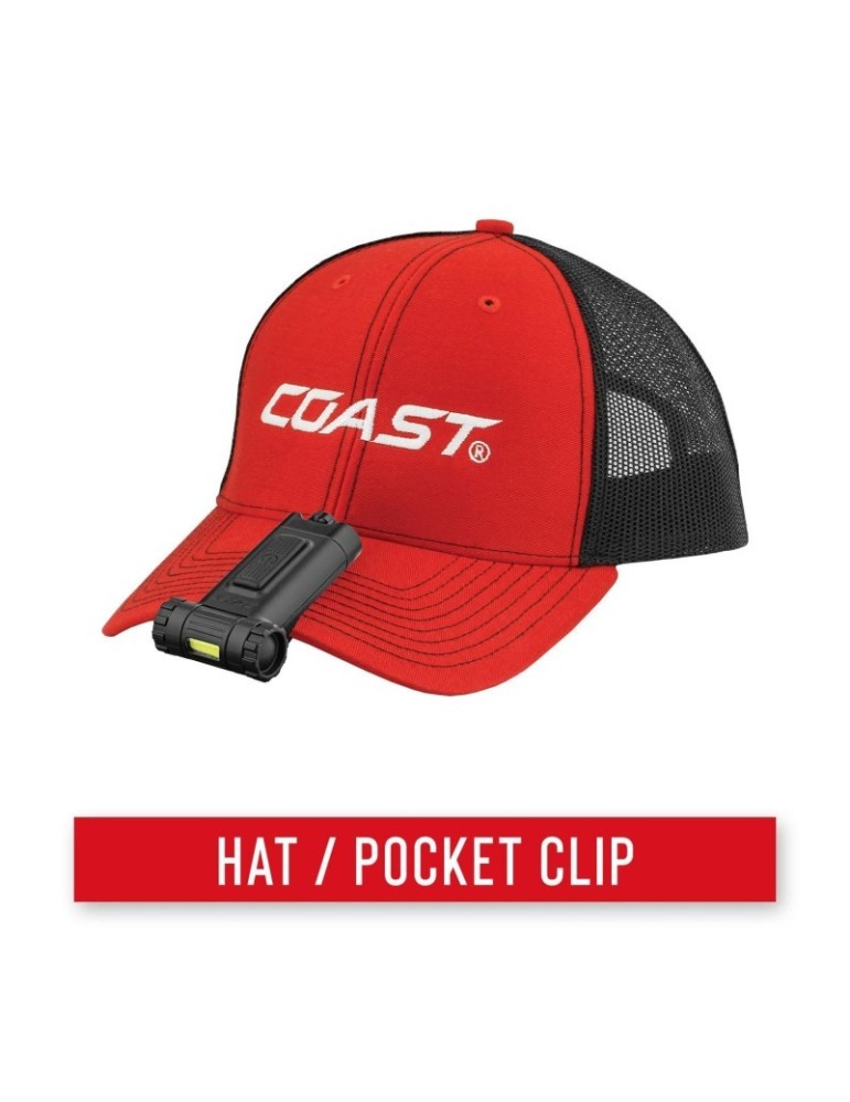 Clip-on Latarka czerwone światło, lampka przypinana na klips COAST HX4