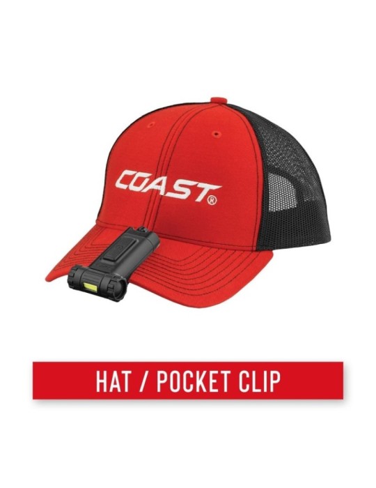 Clip-on Latarka czerwone światło, lampka przypinana na klips COAST HX4