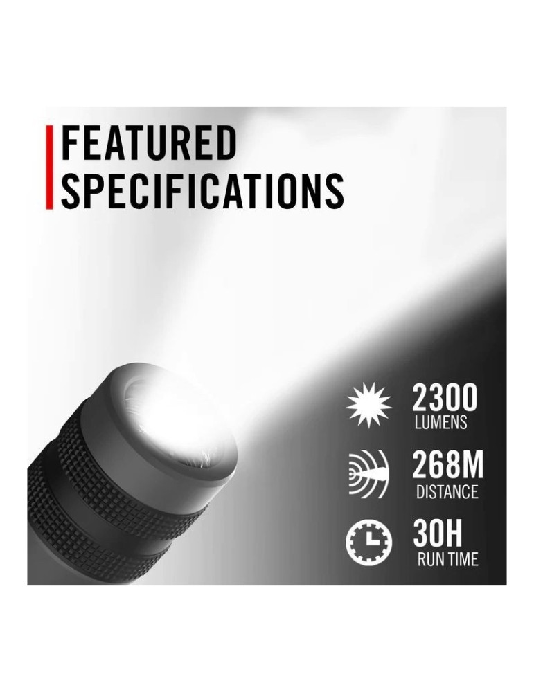 Wodoodporna latarka 2300 lumenów COAST GX30