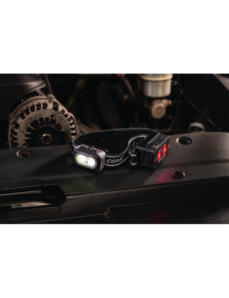 Ładowalna latarka czołowa z dodatkową baterią COAST RL20RB
