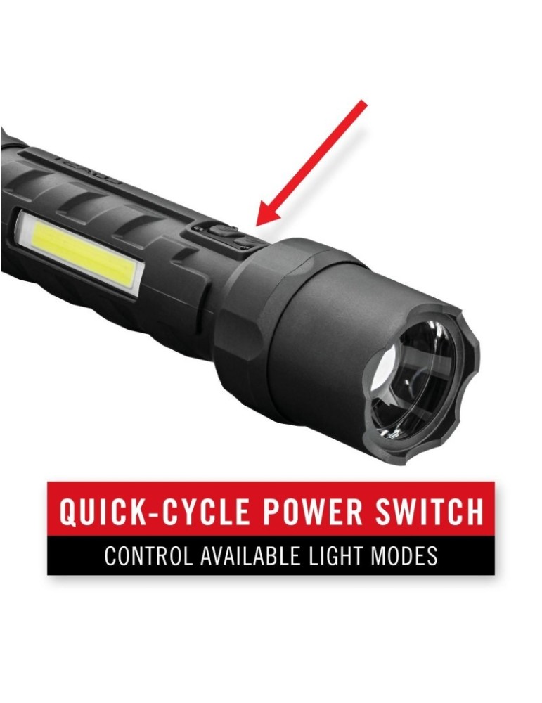 Latarka akumulatorowa 800 lumenów Dual Power POLYSTEEL COAST PS700R