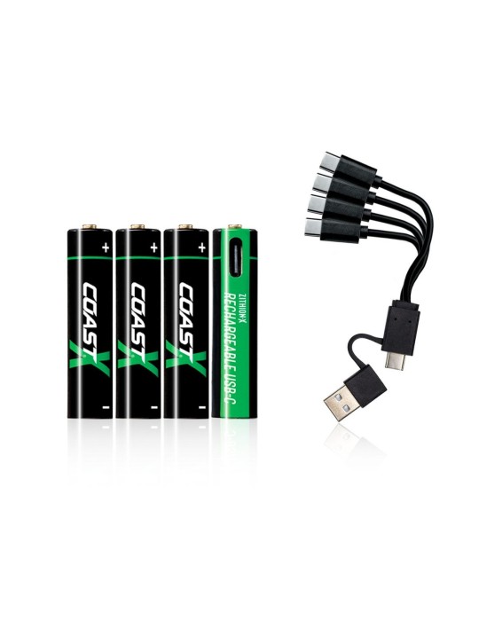 Baterie AAA USB-C 1,5V 750mAh (4 szt) COAST