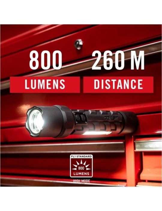 Latarka akumulatorowa 800 lumenów Dual Power POLYSTEEL COAST PS700R