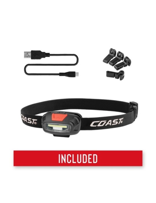 Akumulatorowa latarka czołowa ze światłem czerwonym i białym 270 lumenów COAST FL13R