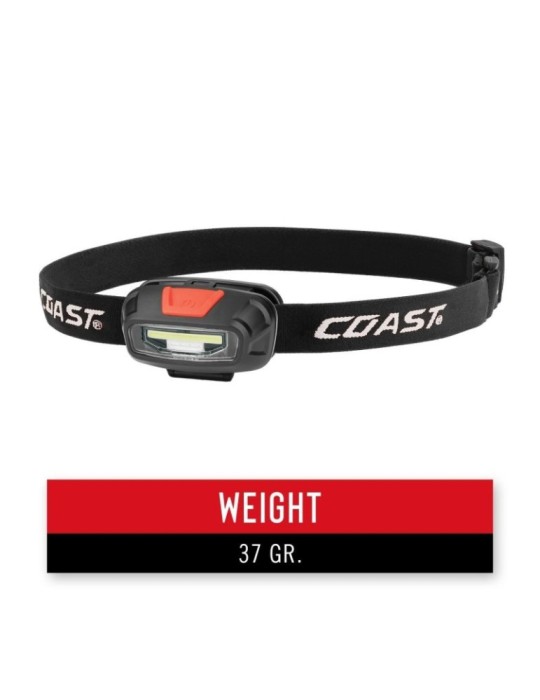 Akumulatorowa latarka czołowa ze światłem czerwonym i białym 270 lumenów COAST FL13R