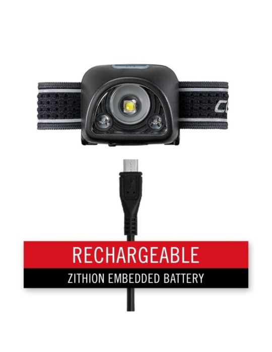 Latarka czołowa akumulatorowa z czerwonym i białym światłem 435 lumenów USB COAST FL1R