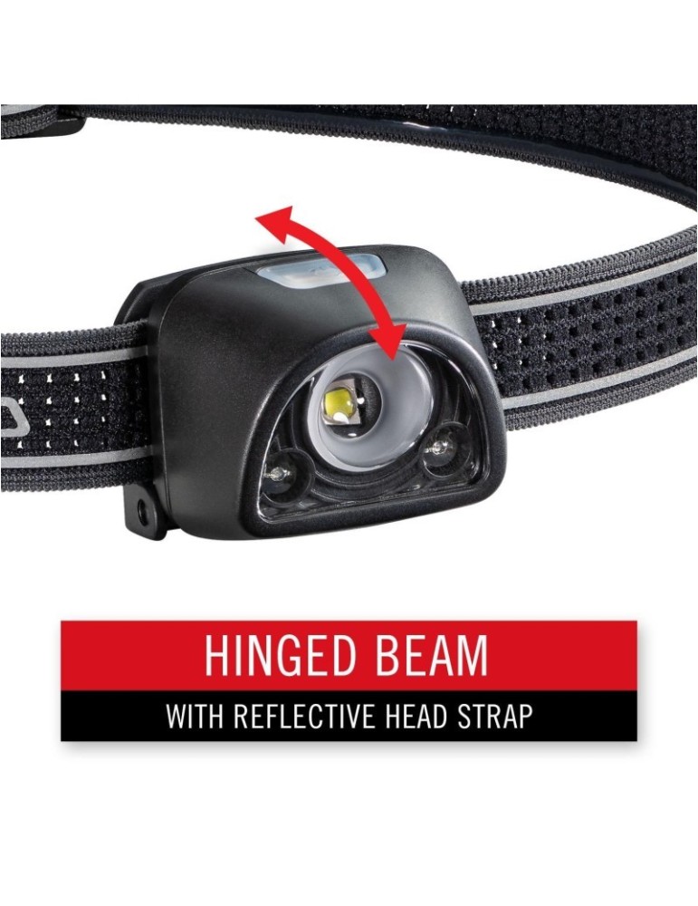 Latarka czołowa akumulatorowa z czerwonym i białym światłem 435 lumenów USB COAST FL1R