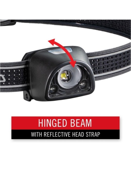 Latarka czołowa akumulatorowa z czerwonym i białym światłem 435 lumenów USB COAST FL1R