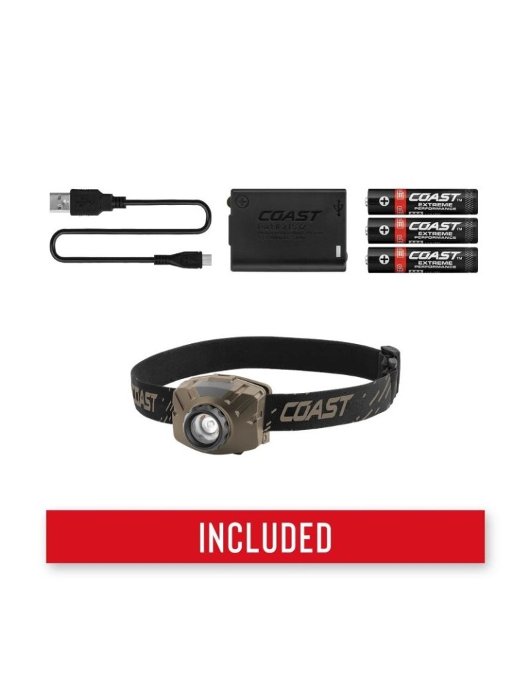 Latarka czołowa akumulatorowa 515 lumenów COAST FL70R
